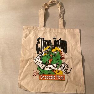 Elton John Crocodile Rock tote bag